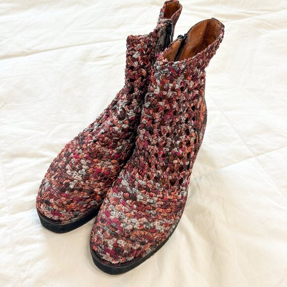 Jeffrey Campbell x Free People Woven Platform Ankle Boots 9.5 - Picture 4 of 9